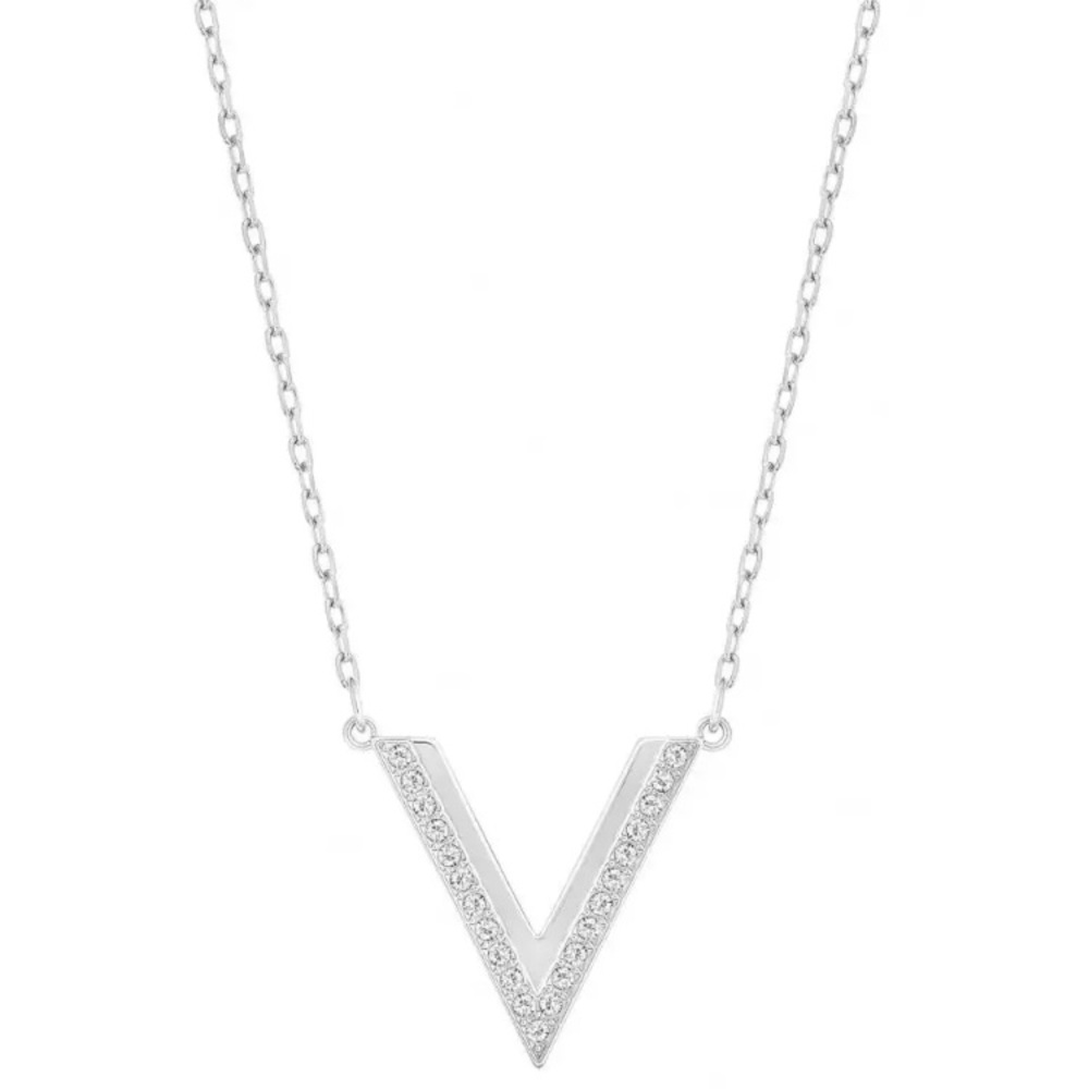 Swarovski crystal small delta necklace